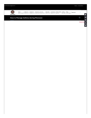 How to Manage Asthma during Monsoon
