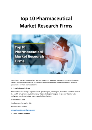 Top 10 Pharmaceutical Market Research Firms.docx