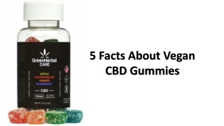 5 Facts About Vegan CBD Gummies