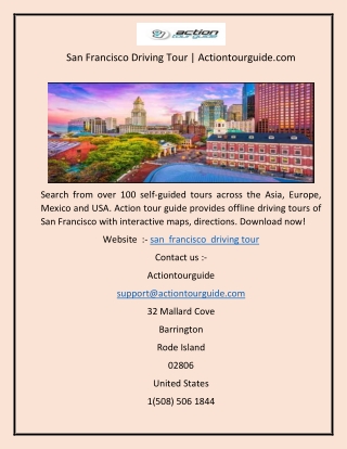San Francisco Driving Tour  Actiontourguide
