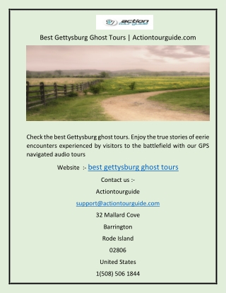 Best Gettysburg Ghost Tours  Actiontourguide