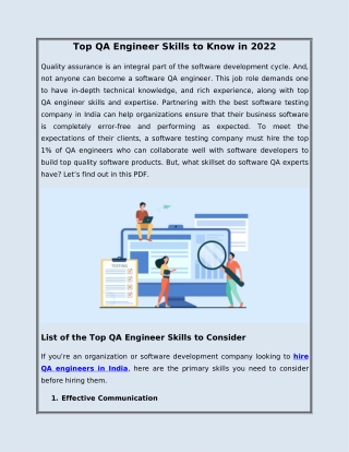 Top QA Engineer Skills to Know in 2022