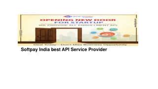 Softpay India best API Service Provider