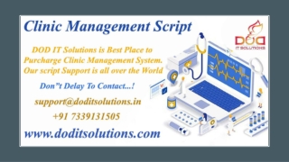 Best Online Clinic Management System - DOD IT SOLUTIONS