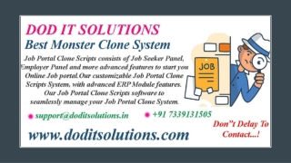Best Online Monster job Portal Clone System - DOD IT SOLUTIONS