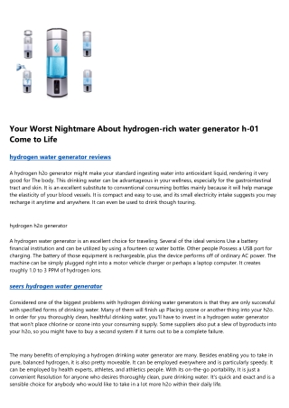 When Professionals Run Into Problems With what is hydrogen water generator, This