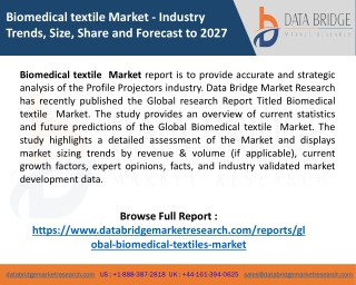Global Biomedical textile market ppt