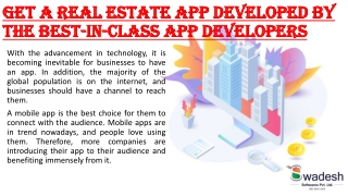 Real estate app development company