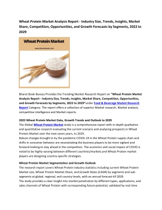 Global Wheat Protein Market Research Report 2022-2029
