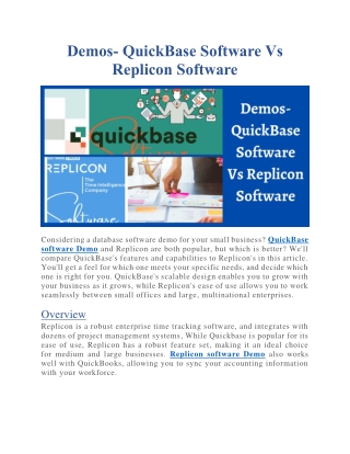 QuickBase Software Demo Vs Replicon Demo