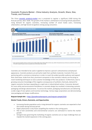 Cosmetic Products Market