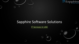 IT Service In UAE | Sapphire Software Solutions