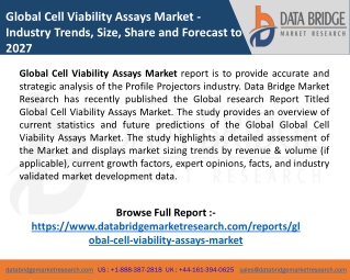 Global Cell Viability Assays Market.PPT