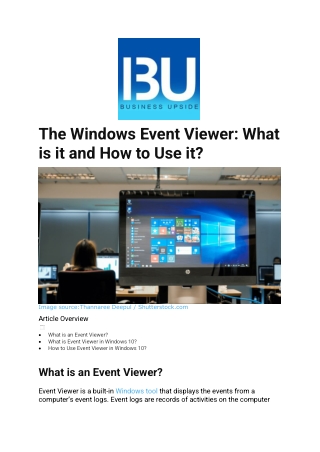 The Windows Event Viewer