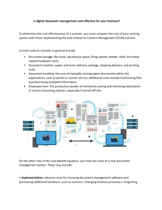 Is digital document management cost-effective for your business