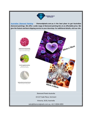 Australian Diamond Painting  Diamondpixels.com.au