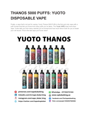 THANOS 5000 PUFFS_ YUOTO DISPOSABLE VAPE