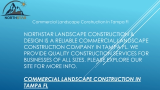 Commercial Landscape Construction In Tampa Fl  Nslcd.com