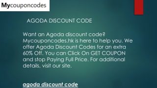 Agoda Discount Code Mycouponcodes.hk