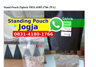Stand Pouch Ziplock