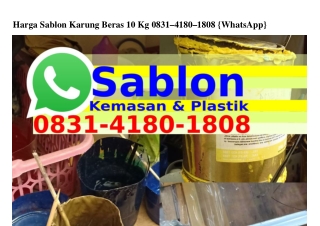 Harga Sablon Karung Beras 10 Kg