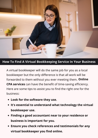 How To Find A Virtual Bookkeeping Service In Your Business