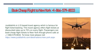 Book Cheap Flights To New York  1-866-579-8033