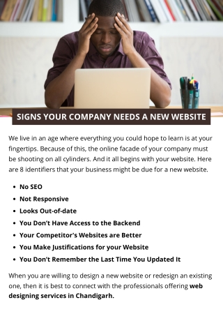 SIGNS YOUR COMPANY NEEDS A NEW WEBSITE