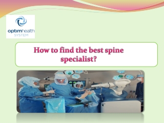How to find the best spine specialist