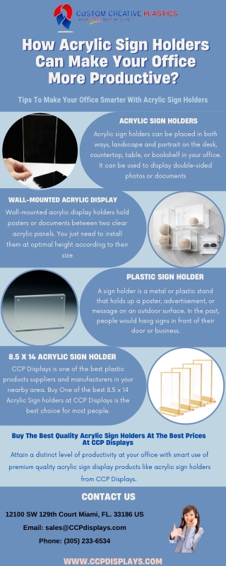 How Acrylic Sign Holders Can Make Your Office More Productive?