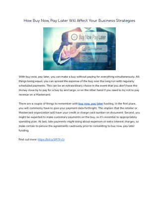 How Buy Now, Pay Later Will Affect Your Business Strategies