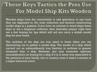 Model ship kits wooden