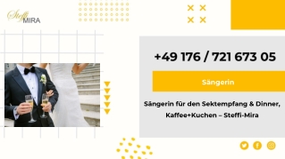 Sängerin für den Sektempfang & Dinner, Kaffee Kuchen – Steffi-Mira
