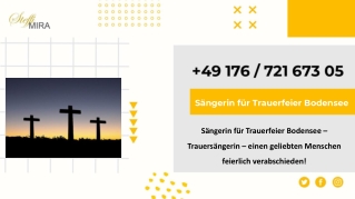 Sängerin für Trauerfeier Bodensee – Trauersängerin – einen geliebten Menschen fe