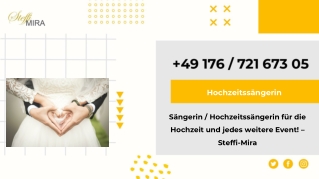 Sängerin / Hochzeitssängerin für die Hochzeit und jedes weitere Event! – Steffi-