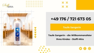 Taufe Sängerin – die Willkommensfeier Ihres Kindes – Steffi-Mira