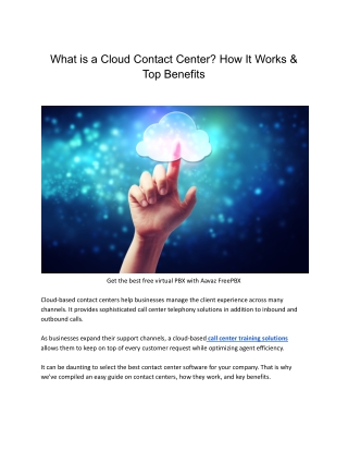 What is a Cloud Contact Center_ How It Works & Top Benefits