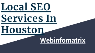 Local SEO Services In Houston
