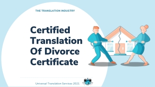 Certified Translation of Divorce Certificate