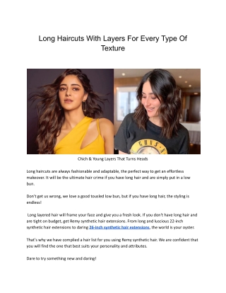 Long Haircuts With Layers For Every Type Of Texture
