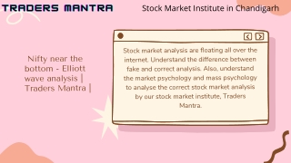 Nifty near the bottom - Elliott wave analysis  Traders Mantra  (1)