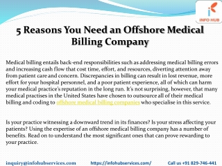 5 Reason you need an offshore medical billing company
