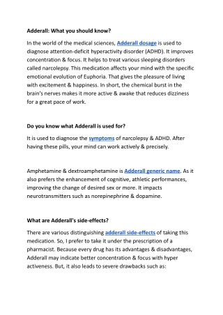 Adderall_ What you should know