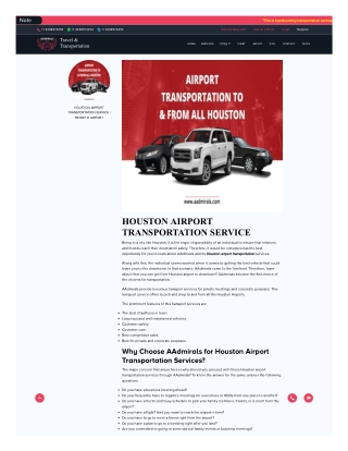 Airport Transportation & Shuttle Houston