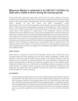 Metaverse Market pdf