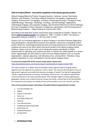 Optical Imaging Market