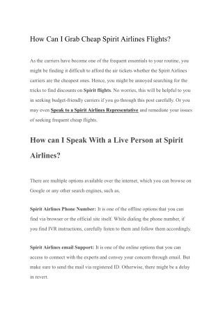 How Can I Grab Cheap Spirit Airlines Flights?