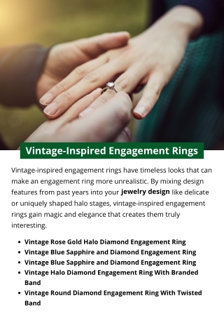 Vintage-Inspired Engagement Rings