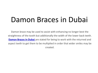 Damon Braces in Dubai