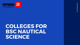 colleges for bsc nautical science